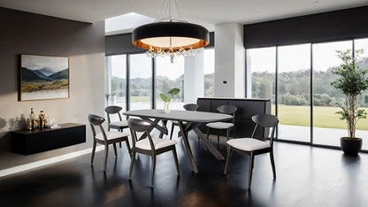 Sargans Mid-Century Side Chairs (Set of 2) – Black Wenge Finish | Stylish Dining Seating