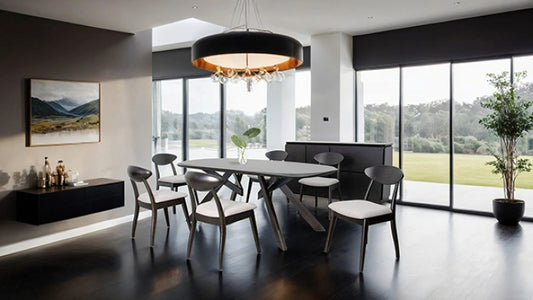 Sargans Black Wenge Dining Table – Mid-Century Modern Solid Wood Design