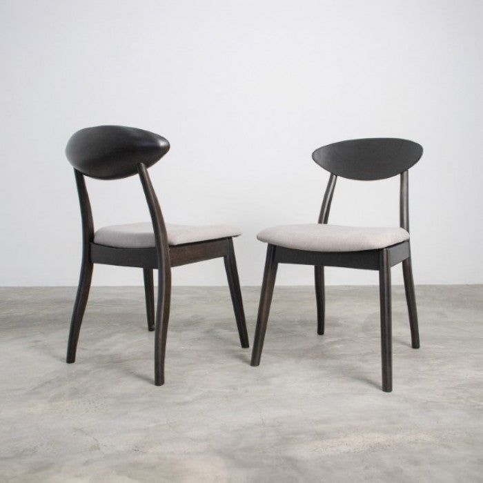 Sargans Mid-Century Side Chairs (Set of 2) – Black Wenge Finish | Stylish Dining Seating