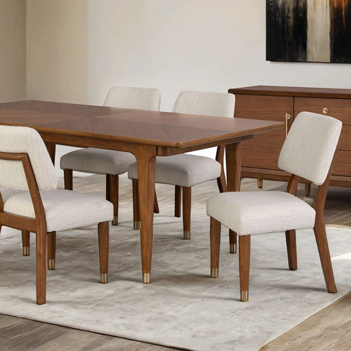 Hepburne Walnut Dining Table with Solid Wood Legs