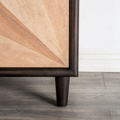 Lakeside Black Natural Storage Cabinet with Euro‑Style Hinges