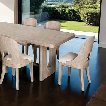 Sterling West Modern Rectangular Dining Table - White Oak - Elegant & Durable Dining Table with a Timeless White Oak Finish