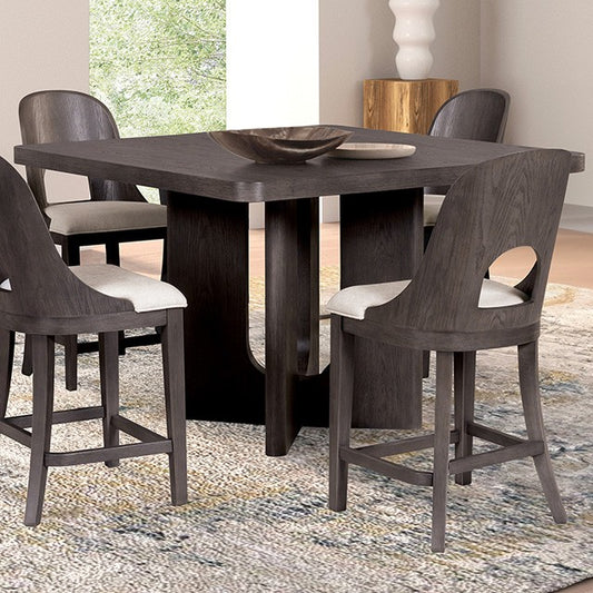 Sterling West Modern Square Counter Height Table - Ash Gray - Sleek & Contemporary Dining Table with a Stylish Ash Gray Finish