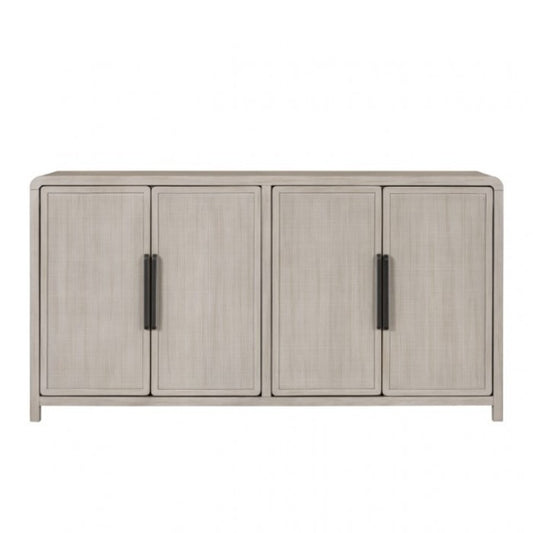 Belize Modern Gray Fog Wood 4 Door Cabinet