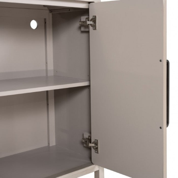 Belize Modern Gray Fog Wood 4 Door Cabinet