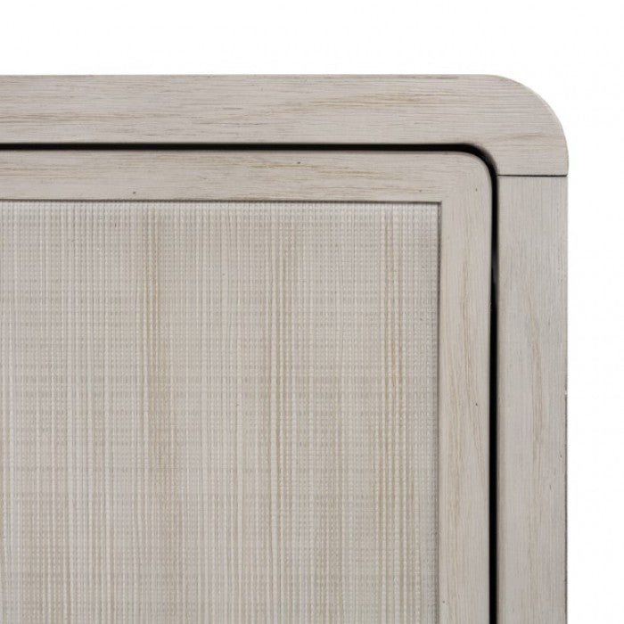 Belize Modern Gray Fog Wood 4 Door Cabinet