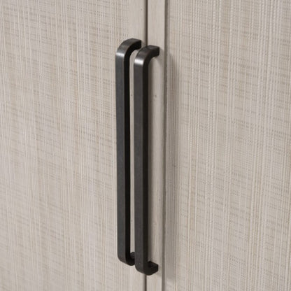 Belize Modern Gray Fog Wood 4 Door Cabinet