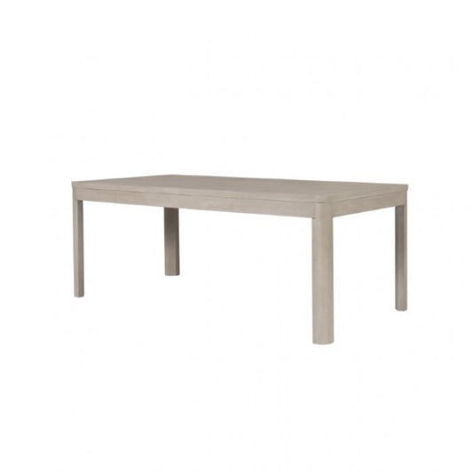 Belize Modern Gray Fog Wood Dining Table with Rounded Edges