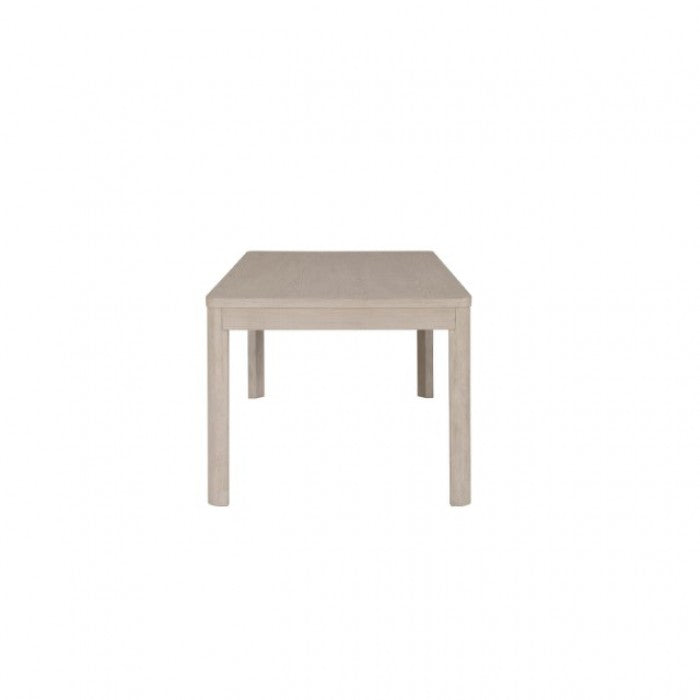 Belize Modern Gray Fog Wood Dining Table with Rounded Edges