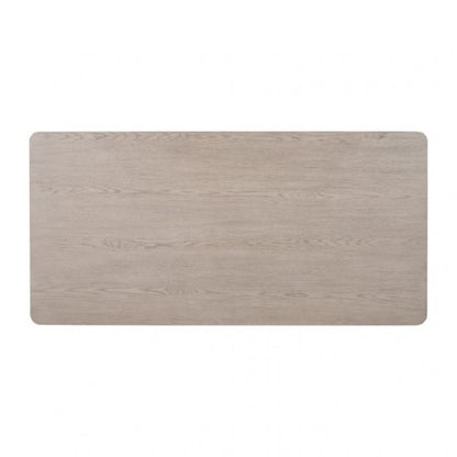 Belize Modern Gray Fog Wood Dining Table with Rounded Edges