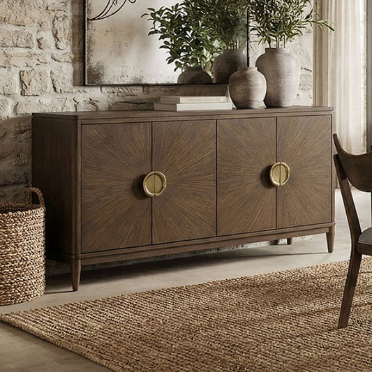 Clarksburg Walnut Server with Sunburst Pattern
