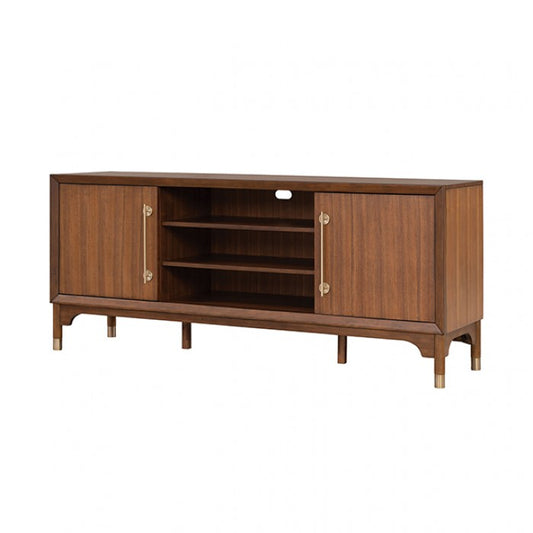 Hepburne Walnut 70" TV Stand with LED Pier Lighting