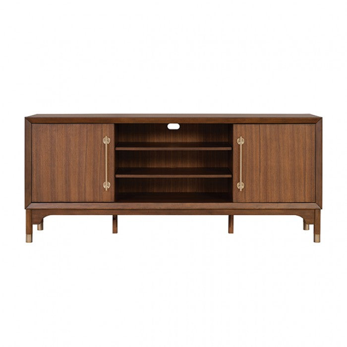 Hepburne Walnut 70" TV Stand with LED Pier Lighting