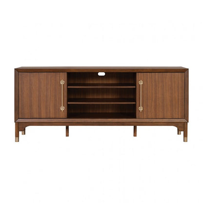 Hepburne Walnut 70" TV Stand with LED Pier Lighting