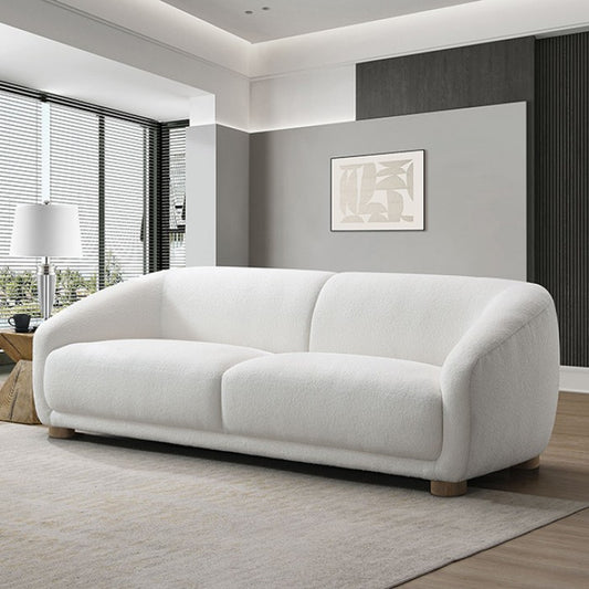 Kolvere Sofa in Contemporary White Boucle