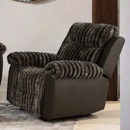 Dionysus Manual Brown Glider Recliner - Comfortable and Relaxing with Smooth Gliding and Manual Recline Function