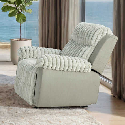 Dionysus Manual Gray Glider Recliner - Relax in Style with Smooth Gliding Motion and Manual Recline Function