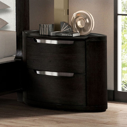 Osterley Nightstand - Modern Contemporary Black - Sleek & Functional Nightstand with a Bold Black Finish