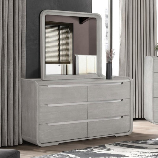 Osterley Modern Contemporary French Front Light Gray Dresser - Elegant Design with Ample Storage for a Chic Bedroom