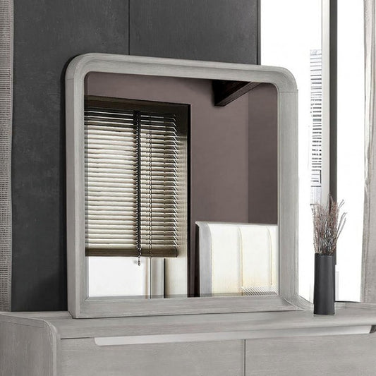 Osterley Modern Contemporary Light Gray Mirror - Stylish Accent for Enhancing Any Room's Decor