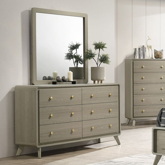 Rainier Contemporary Gray Dresser - Stylish and Functional Storage with a Modern Design for Your Bedroom