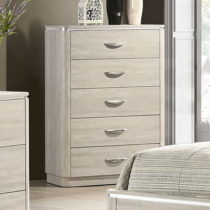 Farsund Contemporary Dusty Gray Curved Edges Chest