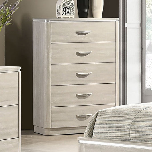 Farsund Contemporary Dusty Gray Curved Edges Chest - Stylish and Functional Storage with Modern Flair