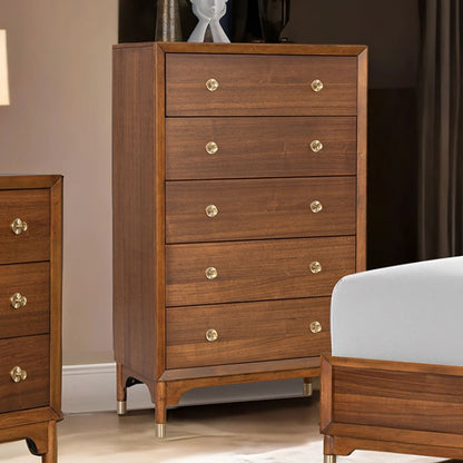 Hepburne Walnut Wood Chest with Ball‑Bearing Glides