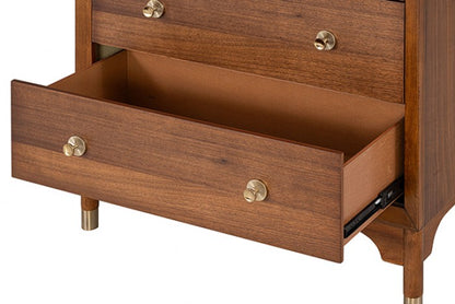 Hepburne Walnut Wood Chest with Ball‑Bearing Glides