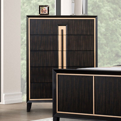 Kenyada Espresso Chest with Felt‑Lined Top Drawer