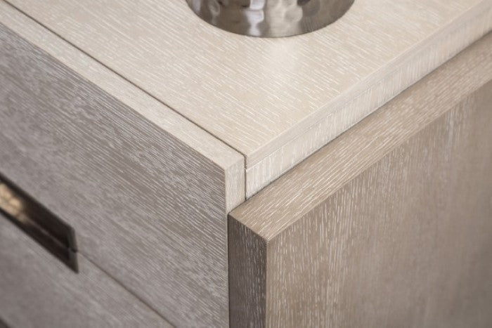 Gristalt Stone Gray Night Stand with Dustproof Case Detail