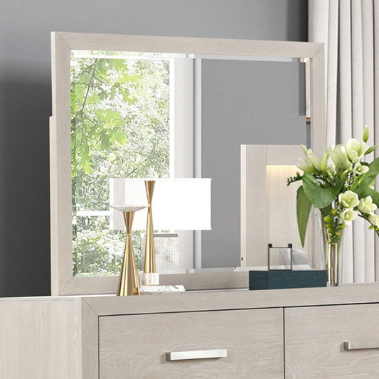 Wellingborough Mirror - Transitional Light Gray - Elegant & Stylish Wall Mirror with a Soft, Neutral Finish