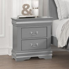 Louis Philippe Transitional Solid Wood Nightstand