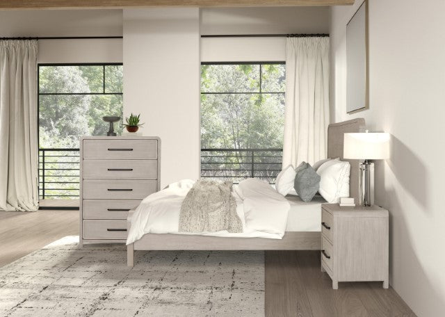 Belize Modern Gray Fog Wood Bed