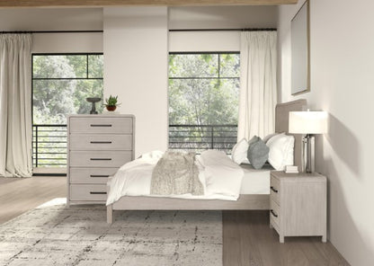 Belize Modern Gray Fog Wood Bed