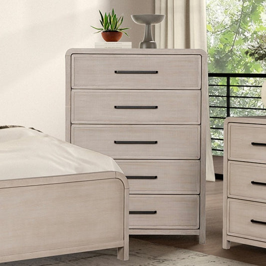 Belize Modern Solid Rubberwood Chest - Stylish & Durable Storage Solution for Any Room