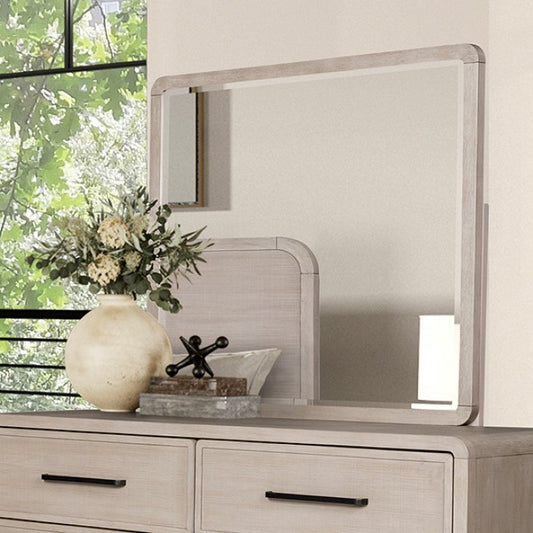 Belize Modern Solid Rubberwood Mirror - Sleek & Durable Wall Mirror with Contemporary Design