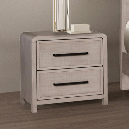 Belize Modern Gray Fog Wood Nightstand