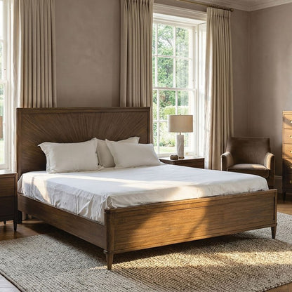 Clarksburg Mid‑Century Walnut Bedroom Set