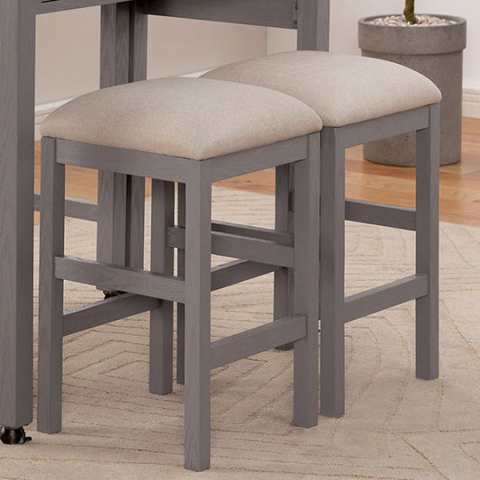Whitehall Rustic Linen Solid Wood Counter HT Stool