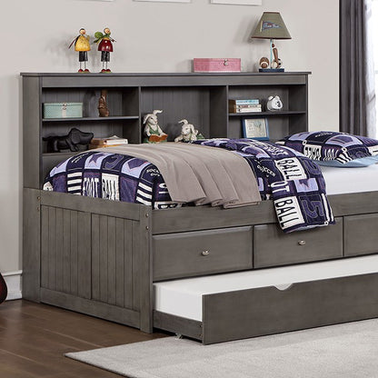 Tibal Transitional Dark Gray Bed