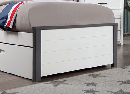 Priam Contemporary White Gray Bed