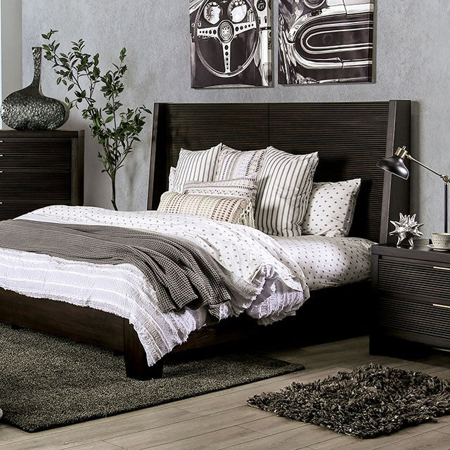 Laurentian Contemporary Solid Wood Wingback Bed