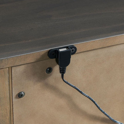 Alaina Transitioanl Solid Wood Walnut Nightstand
