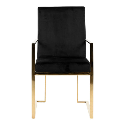 Fowler Black Velvet Dining Chair