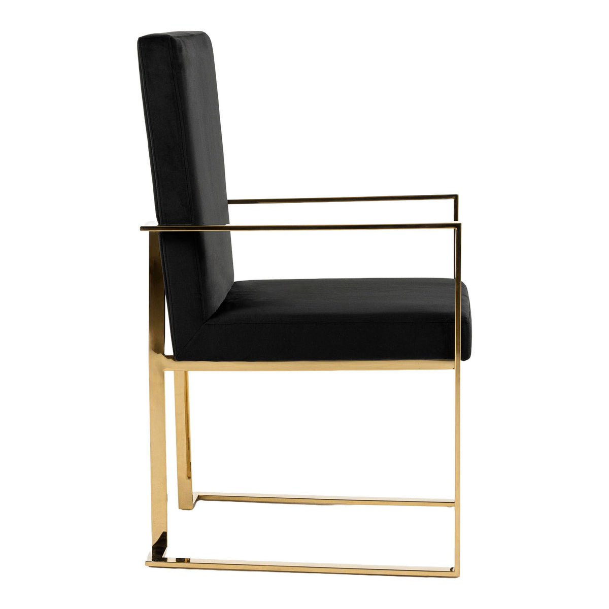 Fowler Black Velvet Dining Chair