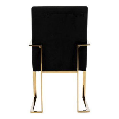 Fowler Black Velvet Dining Chair