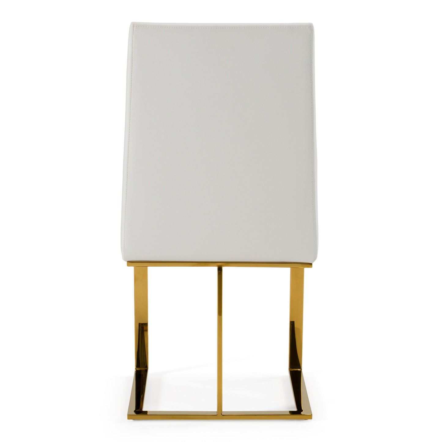 Frankie Contemporary White & Gold Dining Chair