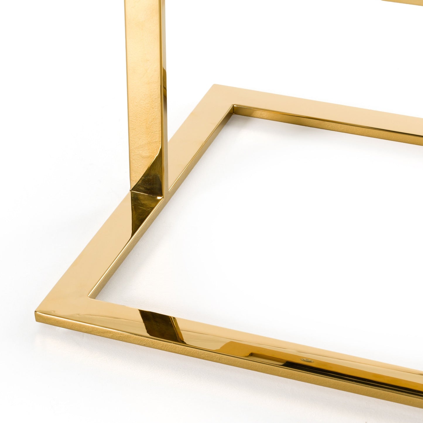 Frankie Contemporary White & Gold Dining Chair