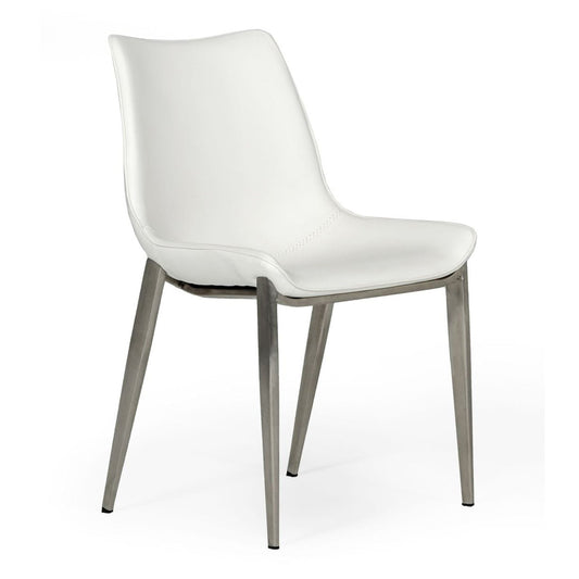 Frasier  White Eco-Leather Dining Chair - Set of 2